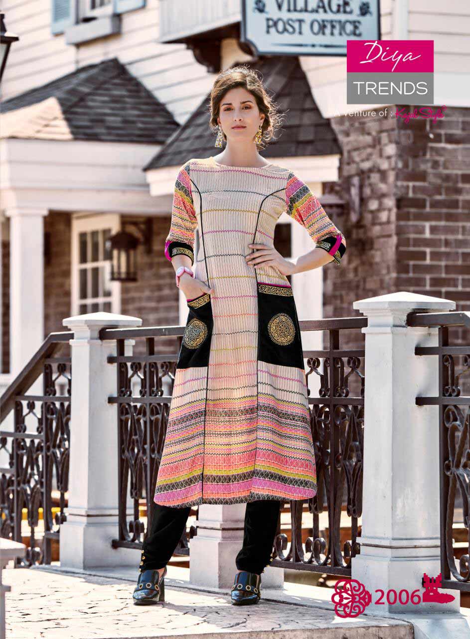 Purple City Vol-2 Diya Trends Pigment Print Kurti Supplier Purple City Vol-2 Diya Trends Pigment Print Kurti Supplier